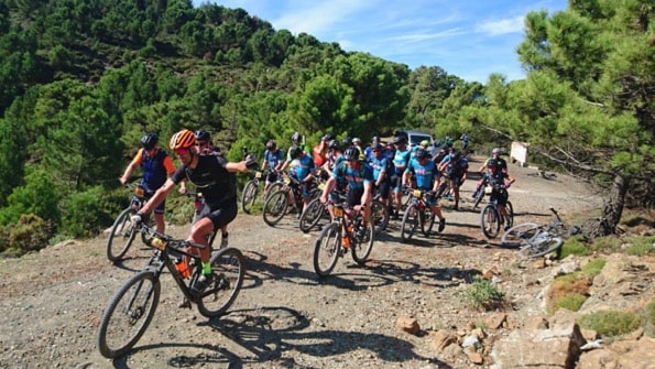 Anew life in the sun filming MTB group holiday in Sierra de las Nieves