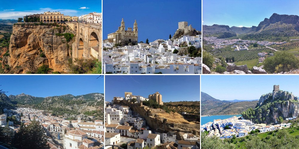 Hill top white villages on our Andalucian Cycling Tour