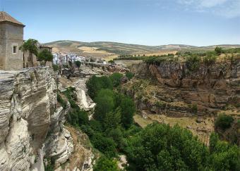 Alhama de Granada gorge on day 4 of cycling tour in spain