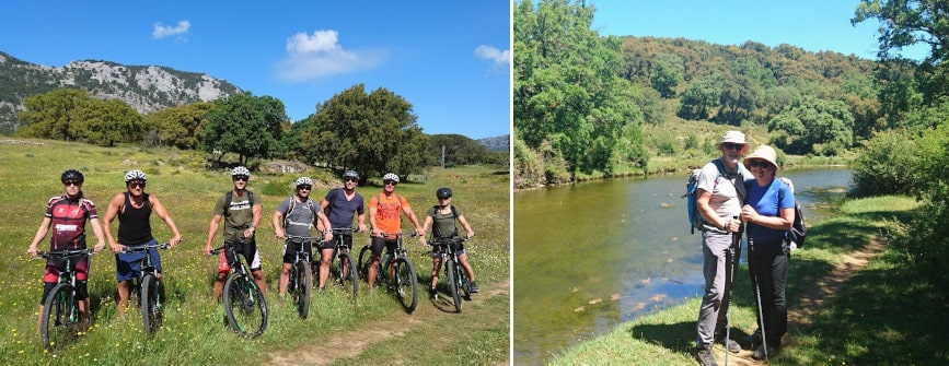 walking and mountain biking in grazalema natural park andalucia spain