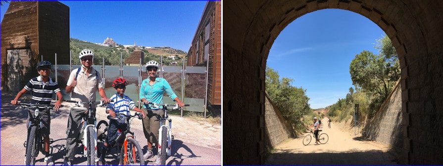 riding the via verde de la sierra in andalucia spain