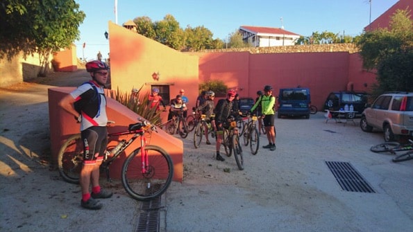 Large group for MTB holiday in Ronda Spain