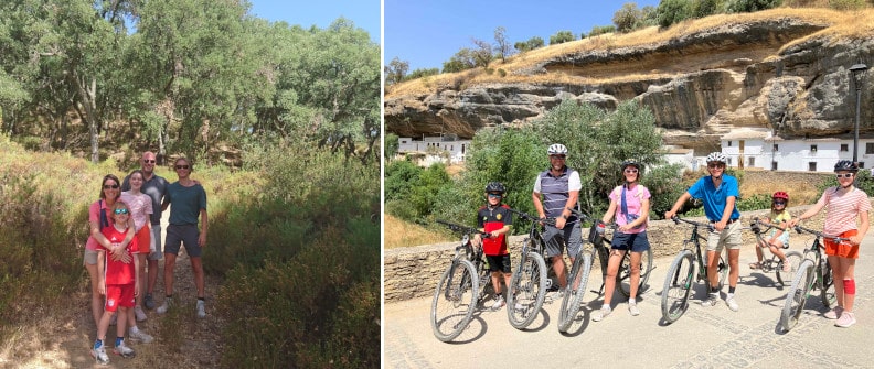 Family day out from ronda spain exploring the countryside of Serrania de Ronda