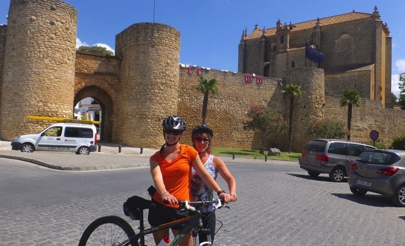 Bike riding tour by the Almocabar Gate in Ronda Spain