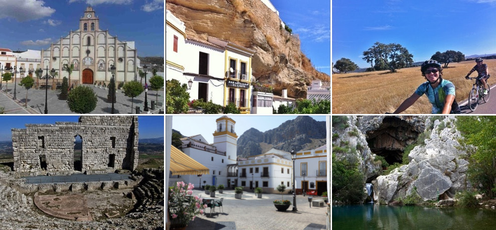 mini cycling tour in andalucia spain collage of places visited
