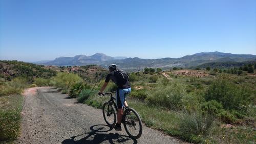 MTB tour on trails near Ardales in Spain