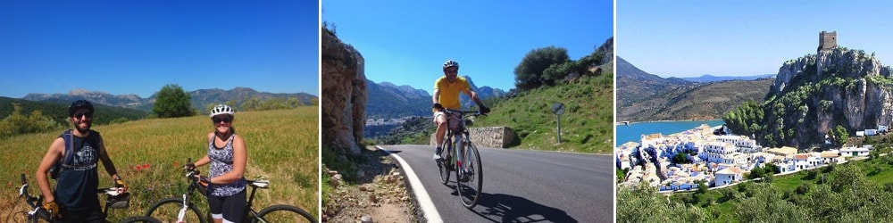 white village cycling in spain