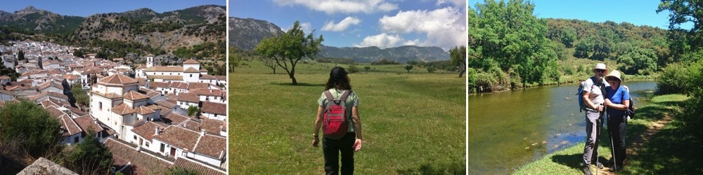 photos of hikers in grazalema natural park