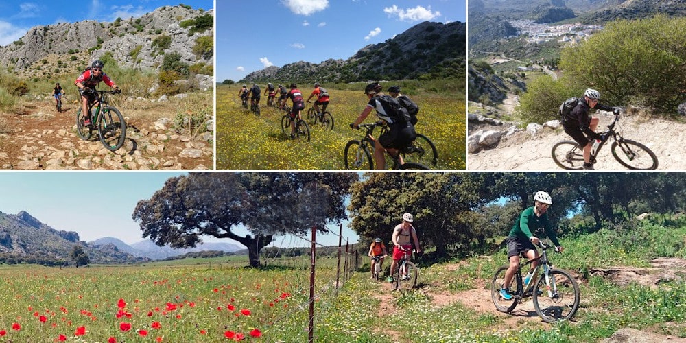 mountain bike holiday riders in spain