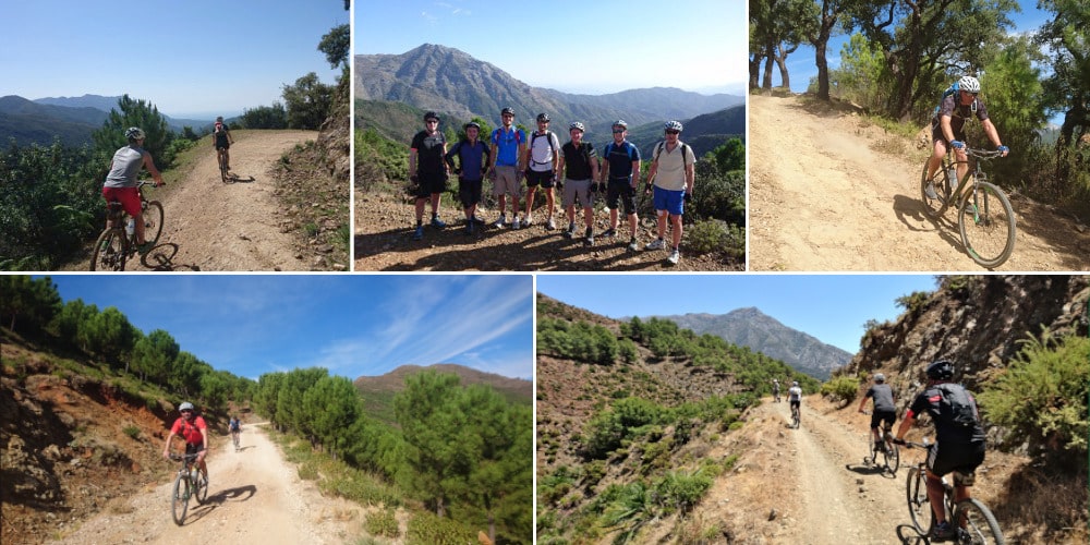 Guided mountain bike ride to costa del sol through the sierra d elas nieves in southern spain