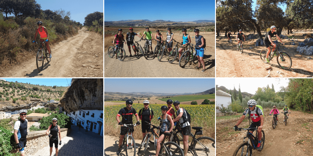 electric mountain bikers in ronda and setenil de las bodegas