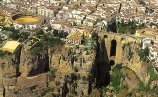 ronda bridge ariel view