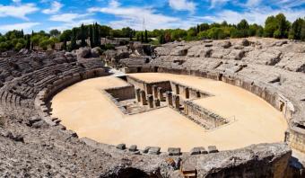 ride to italica roman site on cbike tour in andalucia
