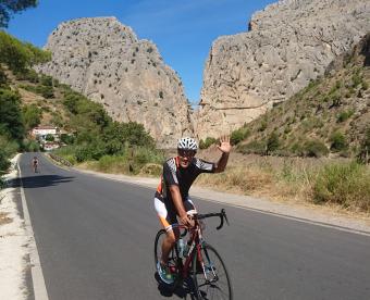Day 1 road bike tour spain riding to el Chorro