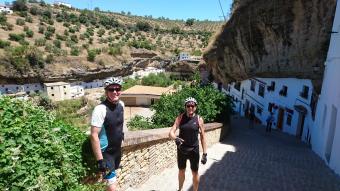 setenil de las bodegas on day 4 of road cycling tour andalucia