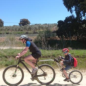 riding with children in Ronda Spain