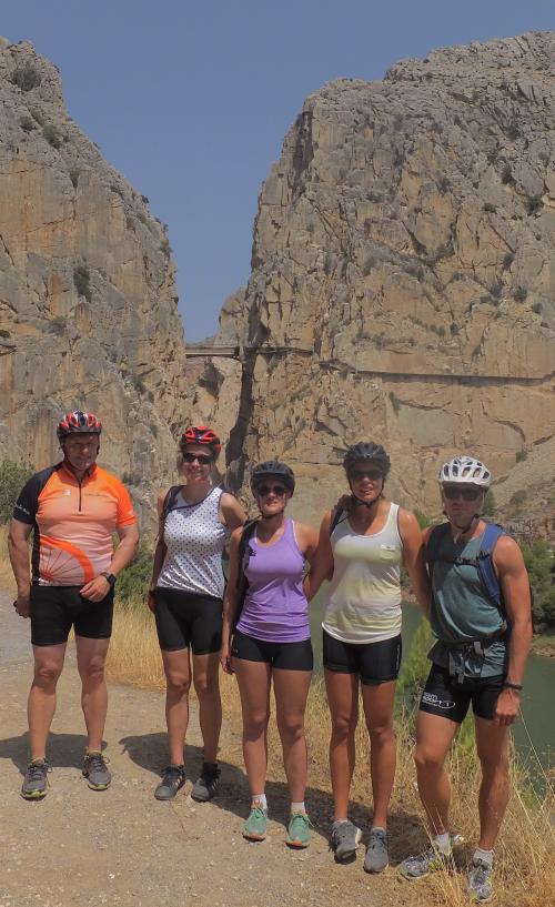 Mointain bikers by el chorro gorge