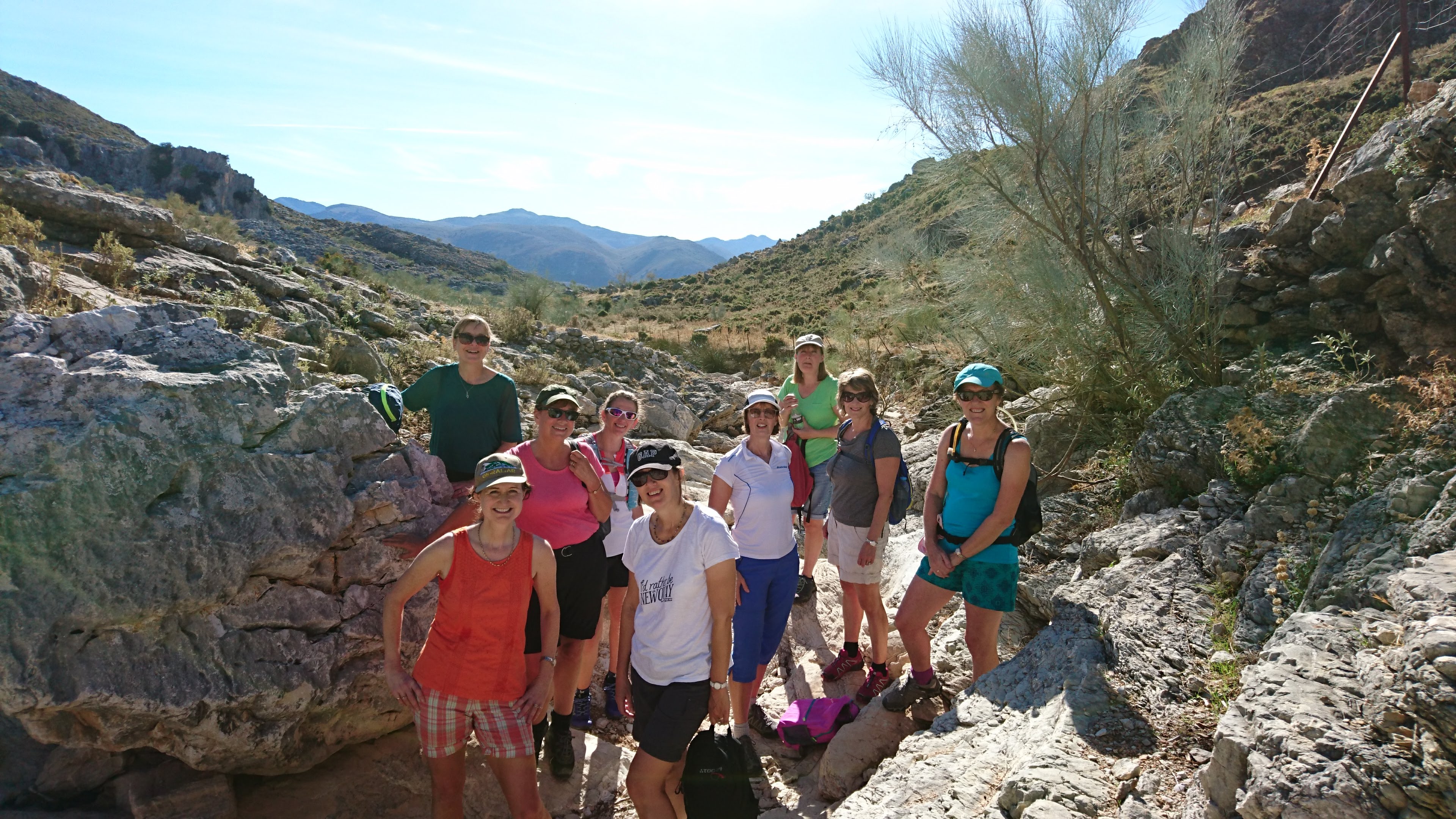hikers in the genal valley