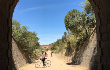 riding along the via verde de la sierra