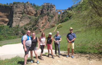 walkers by the ronda bridge