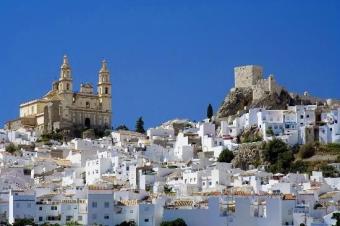 Olvera white village on day 3 of cycling tour in Andalucia