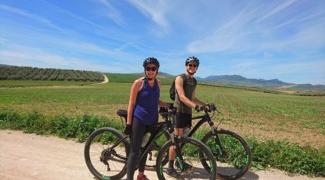mountain biking in ronda to olvera in andalucia, spain