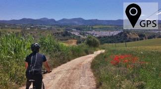 mountain bike riding in andalucia spain from ronda along the ruta de los bandaleros near setenil de las bodegas
