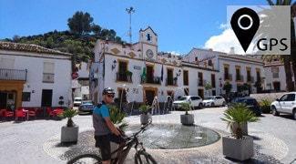 Electric bike cycling to Cueva del Gato and Montejaque near Ronda Andalucia Spain