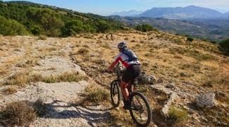 epic riding in the mountains on electric mountain bikes in andalucia, spain