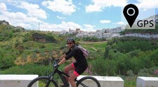 riding from ronda to setenil de las bodeags on electric mountain bikes in andalucia, spain