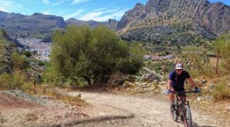 grazalema park and montejaque village mountain biking on electric mountain bikes in andalucia, spain