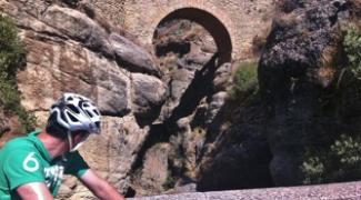 electric bike cycling ride in the historic town of Ronda Andalucia Spain