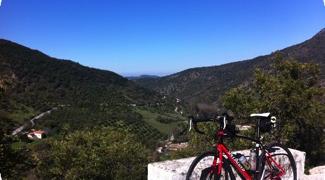 Road bike in the Andalucia Countryside