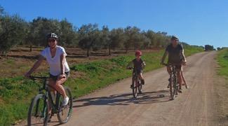 Family bike rides in Ronda, andalucia, Spain