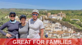 mtb riding from ronda to setenil de las bodegas in andalucia, spain