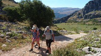 hikers on a multiday tour in Southern spain