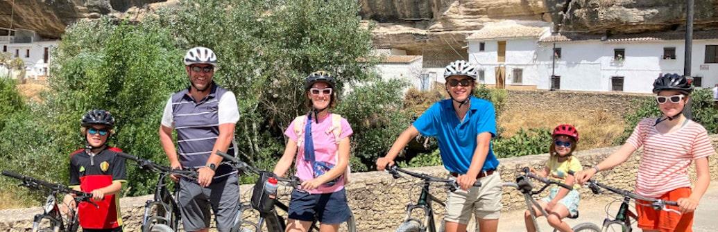 Family biking day trip to Setenil