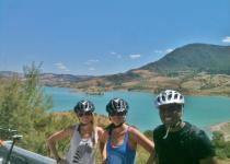 Zahara's blue, blue lake Zahara lake cycling