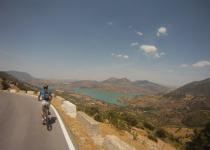 Views of Zahara lake as you descend Las Palomas descent