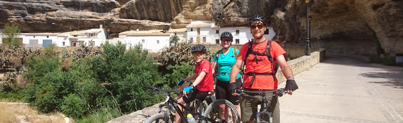 Family bike ride from Ronda to Setenil