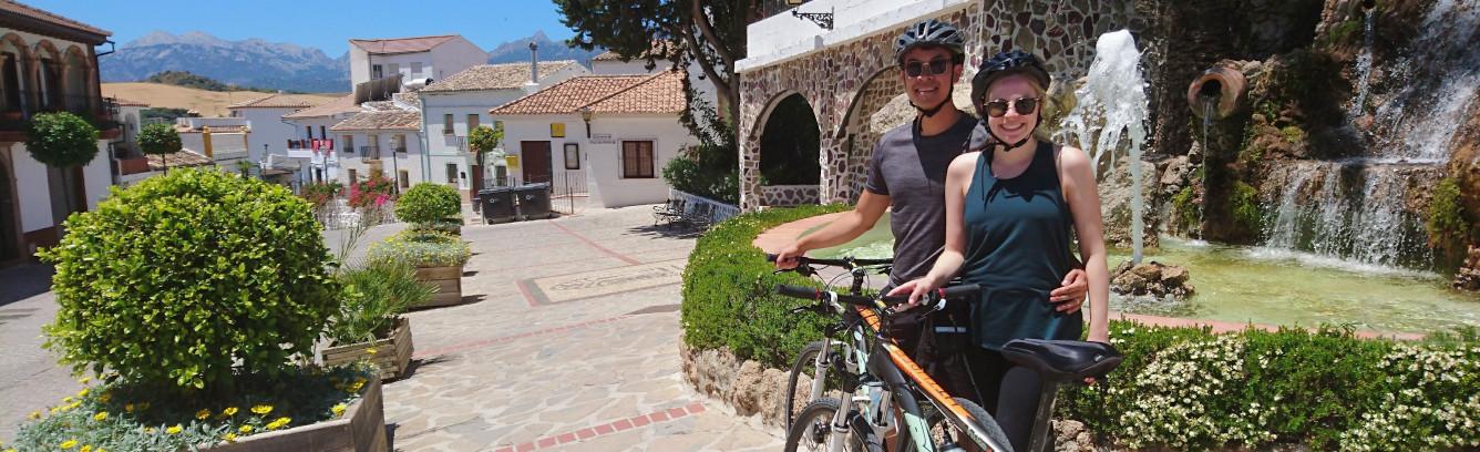 bike touring in white villages of Andalucia Spain