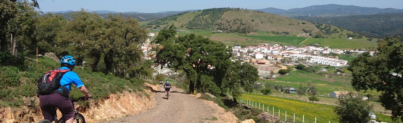 touring on a mountain bike in spain