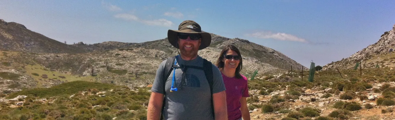 walking with a guide in sierra delas nieves spain