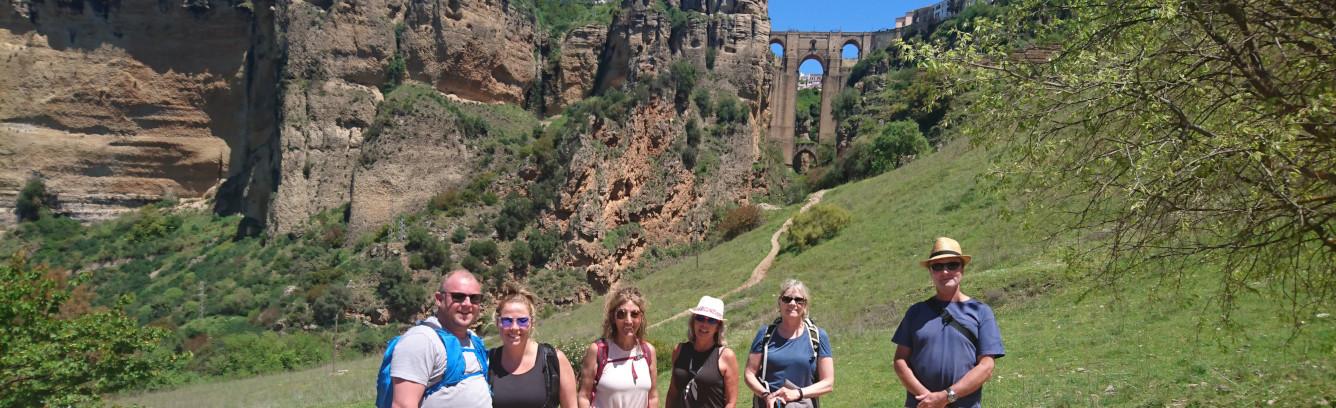 walkers on day trip to ronda spain