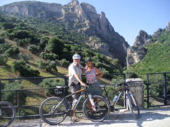 Day 2 riding the via verde de la sierra on a cycling tour in spain